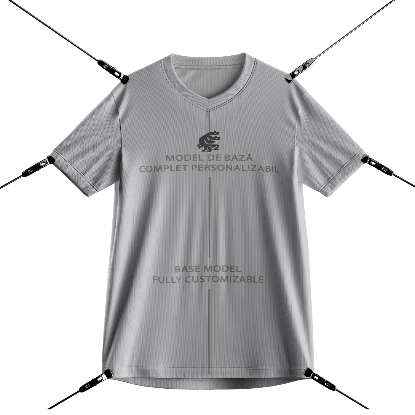 TRICOU PERFORMANȚĂ RAGLAN CU GULER ÎN V