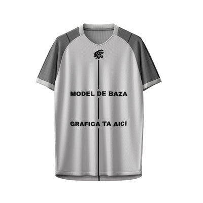 Tricou Sport Personalizabil – Core Silver Raglan
