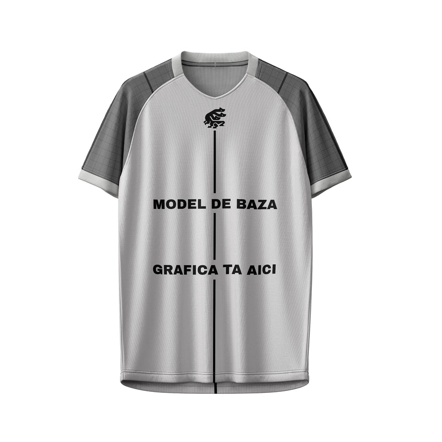 Tricou Sport Personalizabil – Core Silver Raglan