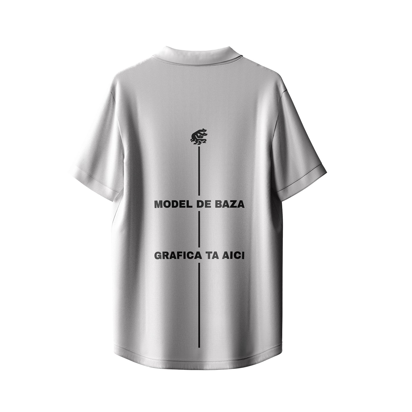 Tricou Polo Personalizabil – Core Collar Silver