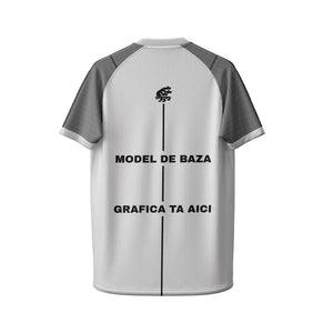 Tricou Sport Personalizabil – Core Silver Raglan